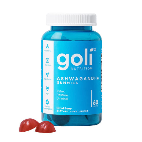 Goli Ashwagandha & Vitamin D Gummy, Mixed Berry - 60 Count