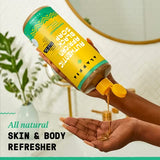 Alaffia Skin Care, Authentic African Black Soap, All in One Liquid Soap, Face Wash, Body Wash, Shampoo, Peppermint, 32 Fl Oz