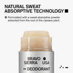 Aluminum-Free Natural Deodorant for Men by Bravo Sierra - Sandalwood and Fig, 3.2 oz