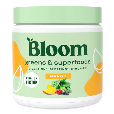 Bloom Nutrition Super Greens Powder Smoothie & Juice Mix - Mango, 30 Servings