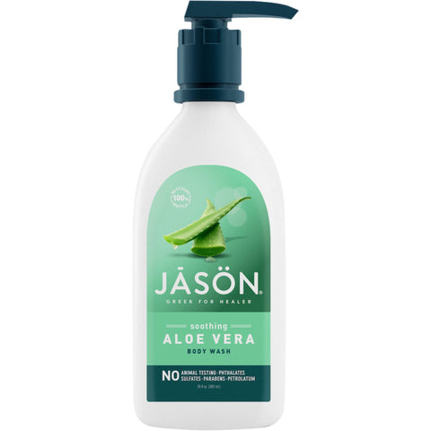 JASON Natural Body Wash & Shower Gel, Soothing Aloe Vera, 30 Oz