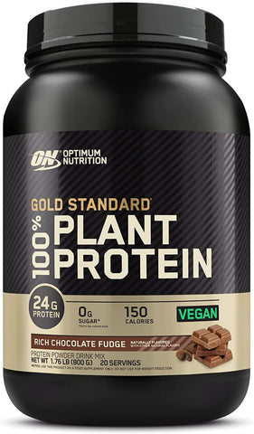 Optimum Nutrition Gold Standard 100% Plant Based Protein Powder - Rich Chocolate Fudge