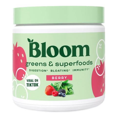 Bloom Nutrition Greens & Superfoods - Powder Smoothie & Juice Mix -  Berry - 30 Servings