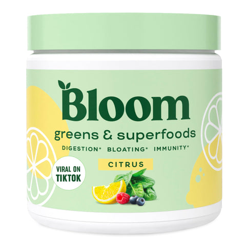 Bloom Nutrition Greens & Superfoods - Powder Smoothie & Juice Mix - Citrus 30 Servings