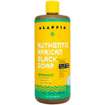 Alaffia Skin Care, Authentic African Black Soap, All in One Liquid Soap, Face Wash, Body Wash, Shampoo, Peppermint, 32 Fl Oz
