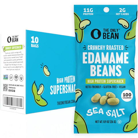 Crunchy Dry Roasted Edamame Snacks (Soy Beans), 0.9 Ounce (Pack of 10)