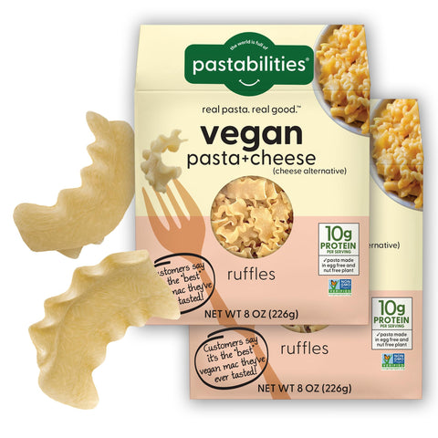 Pastabilities, Vegan Ruffles, Mac and Cheese (8 Ounce Boxes, Pack of 2)