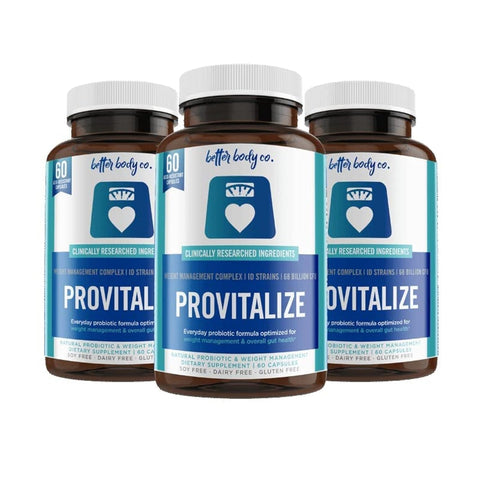 Better Body Co. Provitalize - Probiotics for Women, Menopause, 68.2 Billion CFU - Relief for Bloating, Hot Flashes, Joint Support, Night Sweats - Gut and Digestive Health (3 Pack)