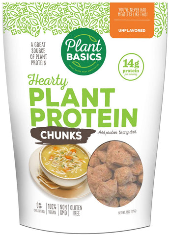 Plant Protein Meat Substitute - Unflavored Chunks, 1 lb,