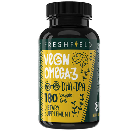 Freshfield Vegan Omega 3 DHA Supplement: 180 Count