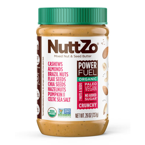 Nuttzo Organic Power Fuel Crunchy Nut Butter: 7 Nuts & Seeds Blend
