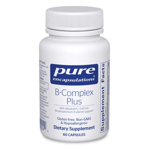 Pure Encapsulations B-Complex Plus - B Vitamins Supplement with Vitamin B12 & More - 60 Count