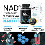 NAD3 NAD+ Booster | 2 Month Supply  - 120 Capsules