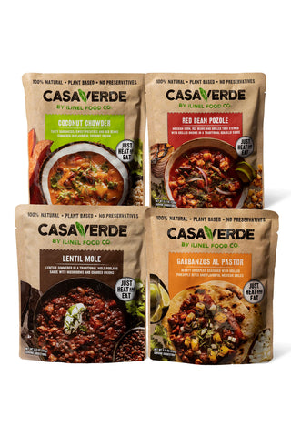 Casa Verde 100% Natural food, vegan & Non-GMO, Plant based, No preservatives Variety Pack of 4