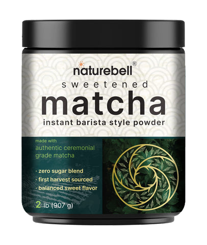 Naturebell Sweetened Matcha Instant Barista Style Powder - 32 oz.