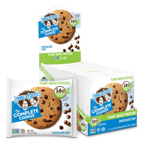 Lenny & Larry's The Complete Cookie, Chocolate Chip, Soft Baked,  4 Ounce Cookie (Pack of 12)