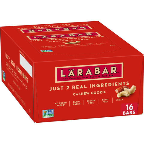 Larabar Cashew Cookie, Fruit & Nut Bar, 1.7 oz Bars 16 Ct