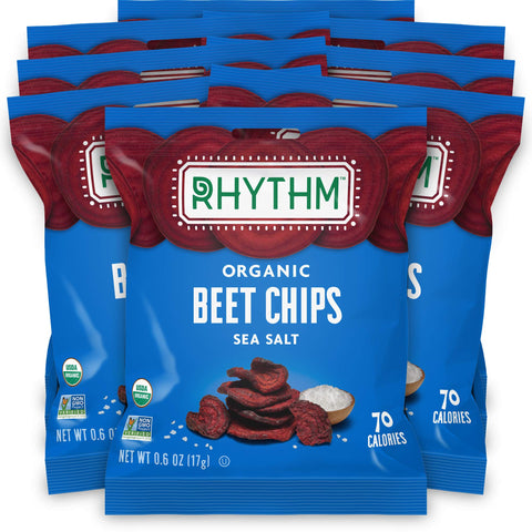 Rhythm Superfoods Beet Chips, Salted, 0.6 Ounce (Pack of 8)