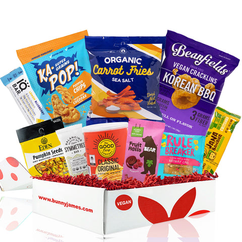 Bunny James Vegan and Gluten Free Snacks Gift Box | Variety Pack